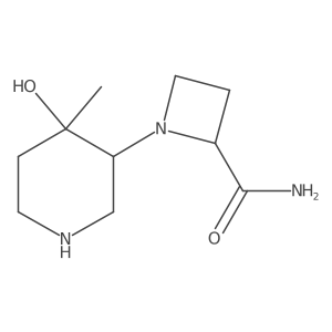 1-(4-Hydroxy-4-methylpiperidin-3-yl)azetidine-2-carboxamide结构式