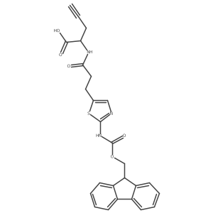 2-{3-[2-({[(9H-fluoren-9-yl)methoxy]carbonyl}amino)-1,3-thiazol-5-yl]propanamido}pent-4-ynoic acid Structure