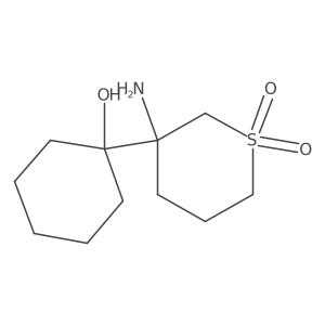 3-Amino-3-(1-hydroxycyclohexyl)-1lambda6-thiane-1,1-dione结构式