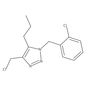 4-(chloromethyl)-1-[(2-chlorophenyl)methyl]-5-propyl-1H-1,2,3-triazole结构式