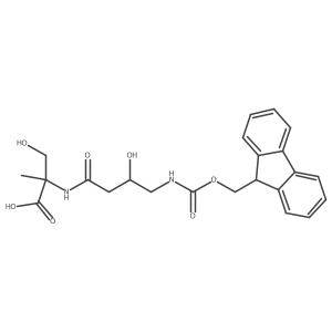 2-[4-({[(9H-fluoren-9-yl)methoxy]carbonyl}amino)-3-hydroxybutanamido]-3-hydroxy-2-methylpropanoic acid Structure