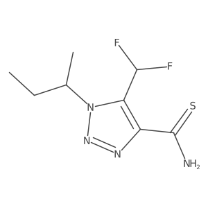 1-(butan-2-yl)-5-(difluoromethyl)-1H-1,2,3-triazole-4-carbothioamide Structure