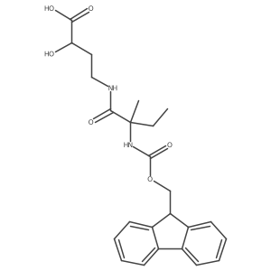 4-[2-({[(9H-fluoren-9-yl)methoxy]carbonyl}amino)-2-methylbutanamido]-2-hydroxybutanoic acid结构式
