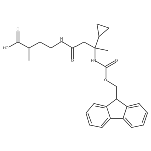 4-[3-cyclopropyl-3-({[(9H-fluoren-9-yl)methoxy]carbonyl}amino)butanamido]-2-methylbutanoic acid Structure
