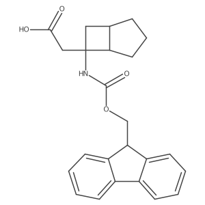 2-[6-({[(9H-fluoren-9-yl)methoxy]carbonyl}amino)bicyclo[3.2.0]heptan-6-yl]acetic acid结构式