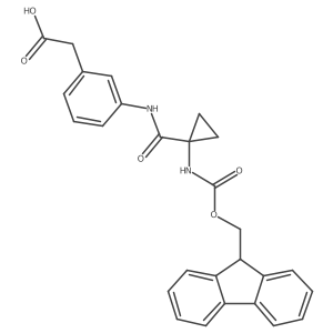2-{3-[1-({[(9H-fluoren-9-yl)methoxy]carbonyl}amino)cyclopropaneamido]phenyl}acetic acid Structure