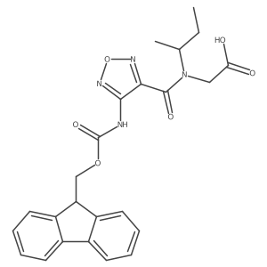 2-[N-(butan-2-yl)-1-[4-({[(9H-fluoren-9-yl)methoxy]carbonyl}amino)-1,2,5-oxadiazol-3-yl]formamido]acetic acid结构式