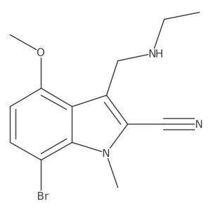 7-bromo-3-[(ethylamino)methyl]-4-methoxy-1-methyl-1H-indole-2-carbonitrile Structure
