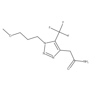 2-[1-(3-methoxypropyl)-5-(trifluoromethyl)-1H-1,2,3-triazol-4-yl]acetamide结构式
