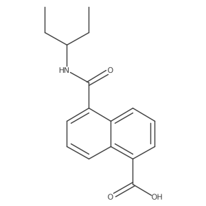 5-[(Pentan-3-yl)carbamoyl]naphthalene-1-carboxylic acid结构式
