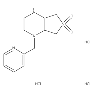 (4aR,7aS)-1-(pyridin-2-ylmethyl)octahydrothieno[3,4-b]pyrazine 6,6-dioxide trihydrochloride结构式