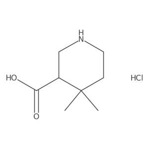 4,4-Dimethylpiperidine-3-carboxylic acid hydrochloride结构式