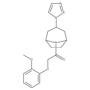 2-(2-methoxyphenoxy)-1-[3-(1H-1,2,3-triazol-1-yl)-8-azabicyclo[3.2.1]octan-8-yl]ethan-1-one Structure