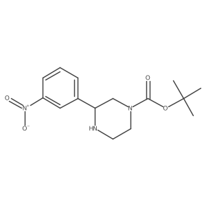 Tert-butyl 3-(3-nitrophenyl)piperazine-1-carboxylate结构式