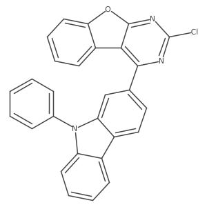 2-Chloro-4-(9-phenyl-9H-carbazol-2-yl)benzofuro[2,3-d]pyrimidine Structure