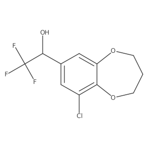 (1R)-1-(9-chloro-3,4-dihydro-2H-1,5-benzodioxepin-7-yl)-2,2,2-trifluoroethan-1-ol Structure