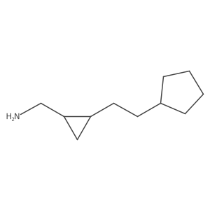 rac-[(1R,2R)-2-(2-cyclopentylethyl)cyclopropyl]methanamine结构式