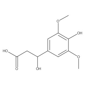 (3S)-3-hydroxy-3-(4-hydroxy-3,5-dimethoxyphenyl)propanoic acid结构式