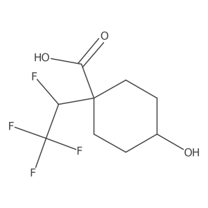4-Hydroxy-1-(1,2,2,2-tetrafluoroethyl)cyclohexane-1-carboxylic acid Structure