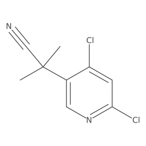 2-(4,6-Dichloropyridin-3-yl)-2-methylpropanenitrile结构式