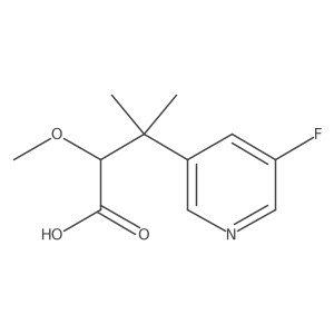 3-(5-Fluoropyridin-3-yl)-2-methoxy-3-methylbutanoic acid结构式