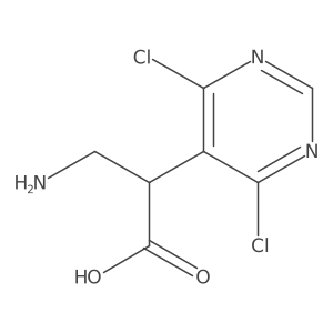 3-Amino-2-(4,6-dichloropyrimidin-5-yl)propanoic acid结构式