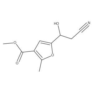 Methyl 5-(2-cyano-1-hydroxyethyl)-2-methylfuran-3-carboxylate结构式