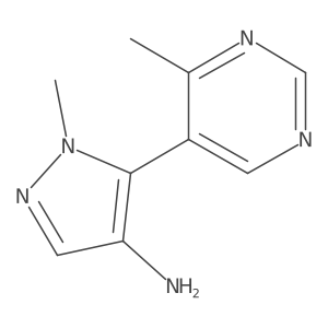 1-methyl-5-(4-methylpyrimidin-5-yl)-1H-pyrazol-4-amine Structure