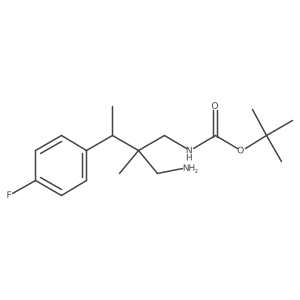 tert-butyl N-[2-(aminomethyl)-3-(4-fluorophenyl)-2-methylbutyl]carbamate结构式