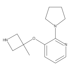 3-[(3-Methylazetidin-3-yl)oxy]-2-(pyrrolidin-1-yl)pyridine Structure