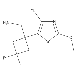 [1-(4-Chloro-2-methoxy-1,3-thiazol-5-yl)-3,3-difluorocyclobutyl]methanamine Structure