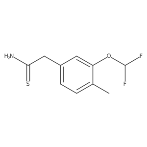 2-[3-(Difluoromethoxy)-4-methylphenyl]ethanethioamide结构式
