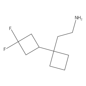 2-[1-(3,3-Difluorocyclobutyl)cyclobutyl]ethan-1-amine结构式