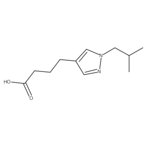 4-[1-(2-methylpropyl)-1H-pyrazol-4-yl]butanoic acid Structure