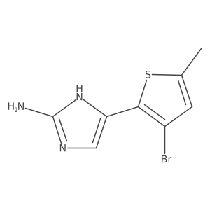 5-(3-bromo-5-methylthiophen-2-yl)-1H-imidazol-2-amine结构式