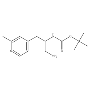 tert-butyl N-[1-amino-3-(2-methylpyridin-4-yl)propan-2-yl]carbamate结构式
