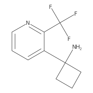 1-[2-(Trifluoromethyl)pyridin-3-yl]cyclobutan-1-amine结构式