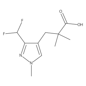 3-[3-(difluoromethyl)-1-methyl-1H-pyrazol-4-yl]-2,2-dimethylpropanoic acid结构式