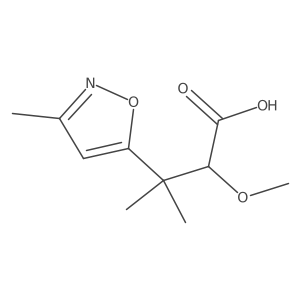 2-Methoxy-3-methyl-3-(3-methyl-1,2-oxazol-5-yl)butanoic acid结构式