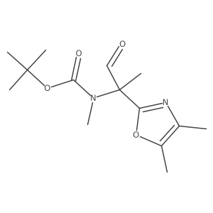 tert-butyl N-[2-(dimethyl-1,3-oxazol-2-yl)-1-oxopropan-2-yl]-N-methylcarbamate Structure