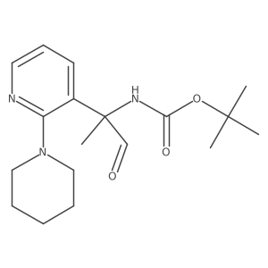 tert-butyl N-{1-oxo-2-[2-(piperidin-1-yl)pyridin-3-yl]propan-2-yl}carbamate结构式