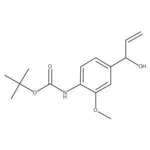 tert-butyl N-[4-(1-hydroxyprop-2-en-1-yl)-2-methoxyphenyl]carbamate结构式