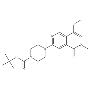 Dimethyl 6-(4-(tert-butoxycarbonyl)piperazin-1-yl)pyridine-3,4-dicarboxylate结构式