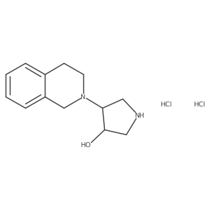 (3R,4R)-4-(3,4-Dihydro-1H-isoquinolin-2-yl)pyrrolidin-3-ol;dihydrochloride Structure