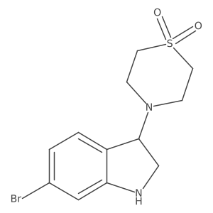 O=S1(=O)CCN(C2CNc3cc(Br)ccc32)CC1结构式
