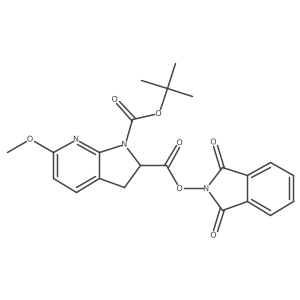 1-tert-butyl 2-(1,3-dioxo-2,3-dihydro-1H-isoindol-2-yl) 6-methoxy-1H,2H,3H-pyrrolo[2,3-b]pyridine-1,2-dicarboxylate Structure