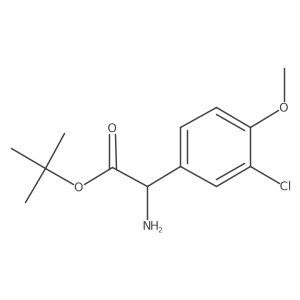 Tert-butyl 2-amino-2-(3-chloro-4-methoxyphenyl)acetate Structure