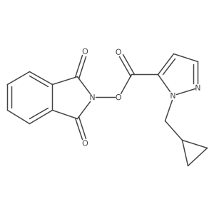 1,3-dioxo-2,3-dihydro-1H-isoindol-2-yl 1-(cyclopropylmethyl)-1H-pyrazole-5-carboxylate Structure