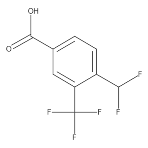 4-(Difluoromethyl)-3-(trifluoromethyl)benzoic acid Structure