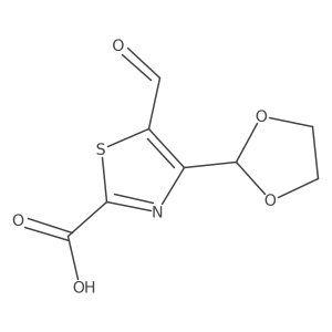 4-(1,3-Dioxolan-2-yl)-5-formyl-1,3-thiazole-2-carboxylic acid结构式